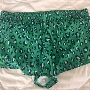 All in Motion Green Leopard Print Athletic Shorts